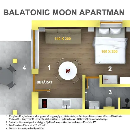 Appartement Balatonic Moon Apartman